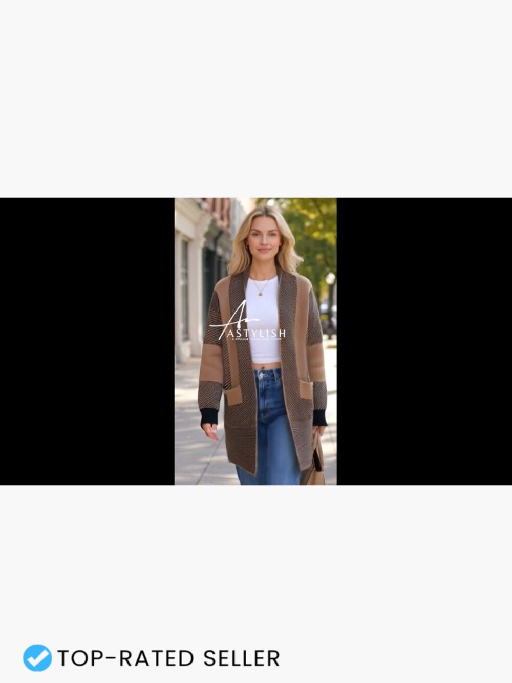 Long Oversized Cardigan Sweater Cozy Knit Open Front Fall Winter Layering - Picture 7 of 7